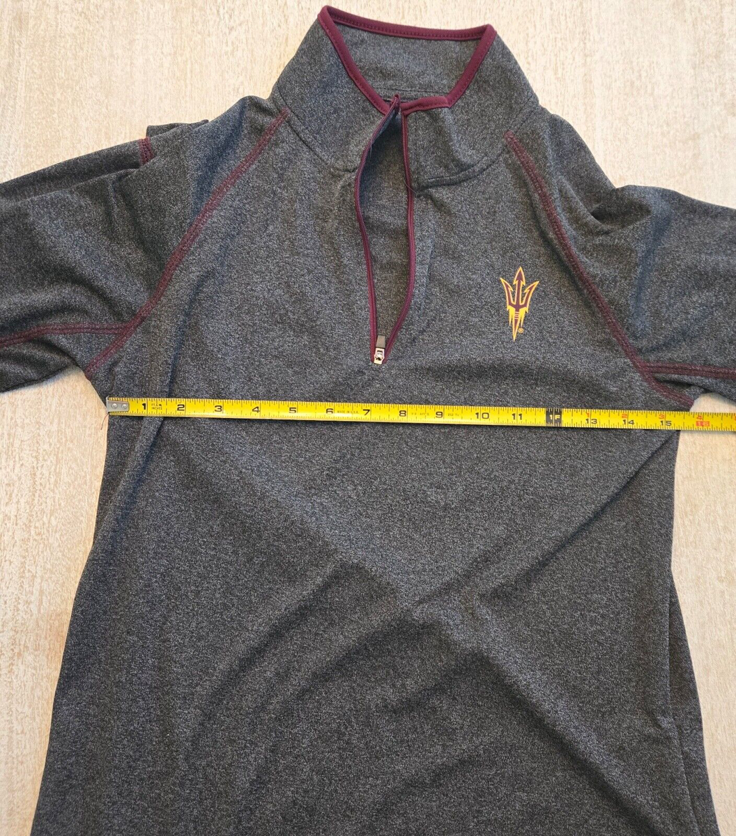 Arizona State University ASU Quarter Zip Shirt with Pitch Fork | eBay