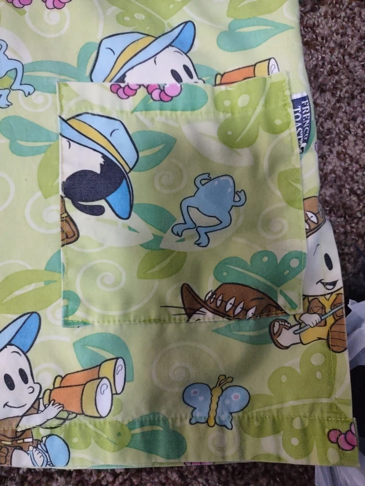 Scrub HQ-Woman V-Neck Scrub Top-Size Large-Green Lulu/Tubby Design-Style 4700 - Image 2 of 4