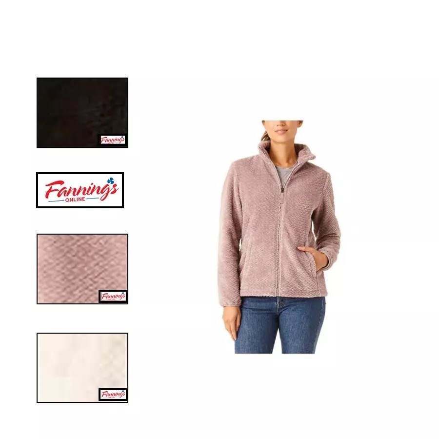 Free2B Ladies Butter Pile Fleece Jacket Full Zip Soft Stand Collar I K42