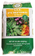 Arizona's Best AZB70422 20 Lb Bag All Purpose Plant Food Fertilizer,  10-10-10
