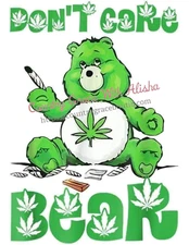 Sublimation Print Dont Care Bear Ready to Press Heat Transfer