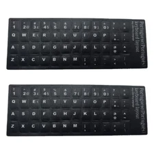 2Pcs Portuguese Keyboard Stickers Keyboard Letters Replacement Sticker White