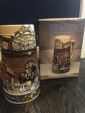 ANHEUSER-BUSCH NATIONAL HISTORICAL LANDMARK SERIES, CLYDESDALE STABLES STEIN NIB