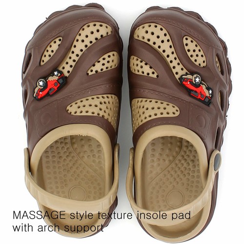 Garden Clogs Shoes For Boys Kids Toddler Slip-On Casual Two-tone Slipper Sandals - Picture 19 of 33