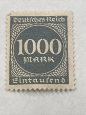 1923 Old German stamp Used Germany, 1000 Mark Inflation era  TKS800*