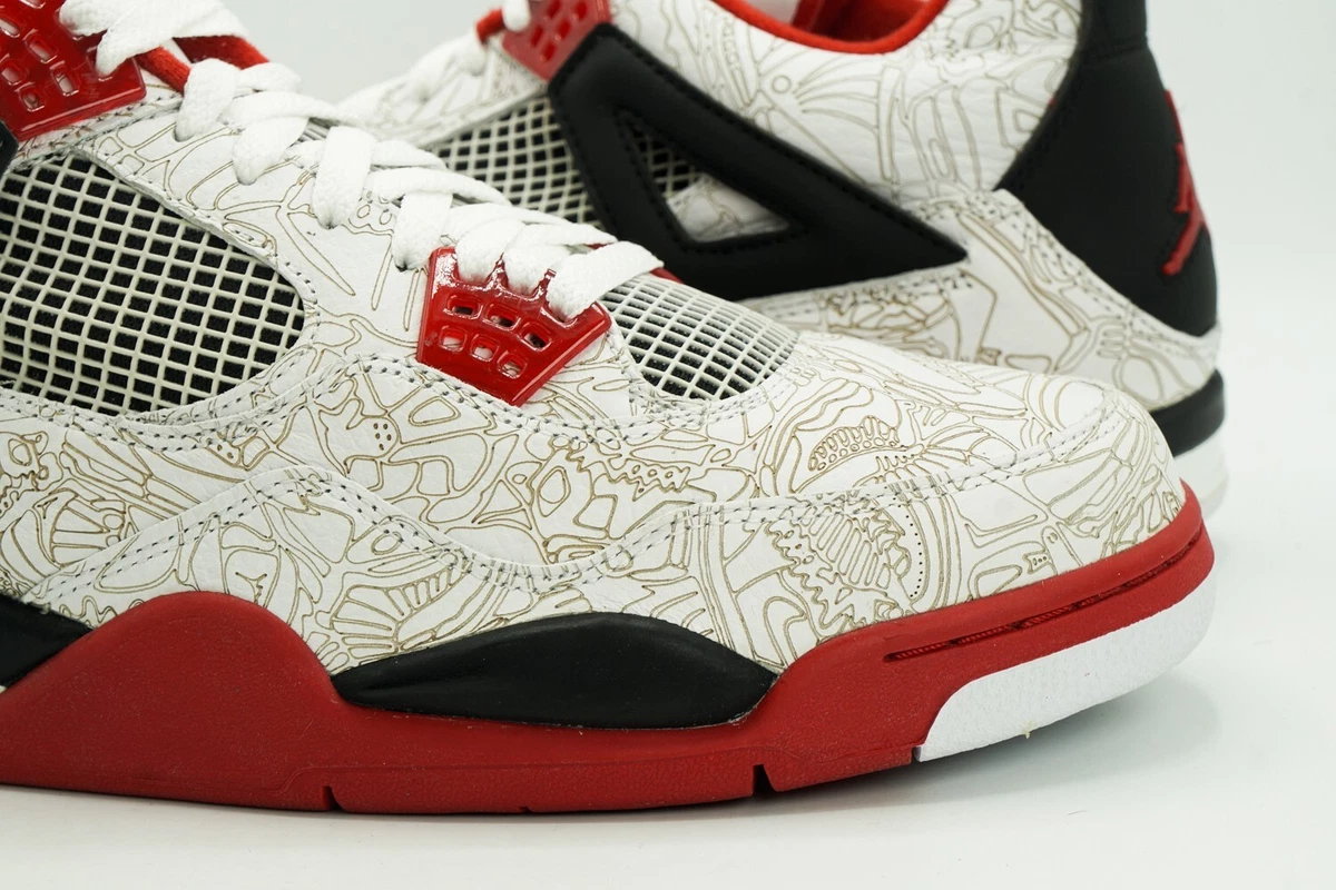 Jordan 4 shop retro white laser