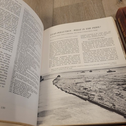 Vtg 4 Mission Leather Bound Books Founders Freedom Ocean World Living Tomorrow - Picture 4 of 16