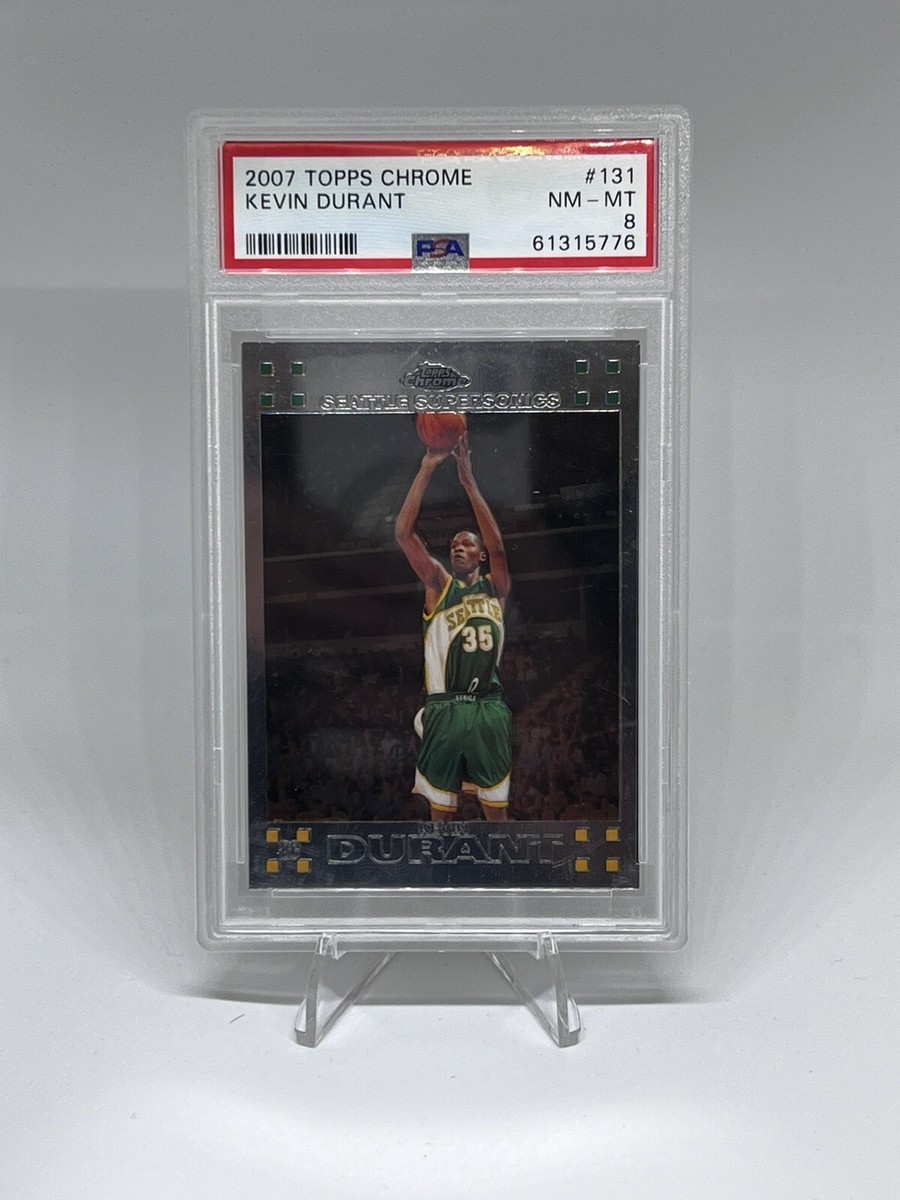 2007-08 Topps Chrome Kevin Durant Rookie RC PSA 8 NM-MT Sonics | eBay