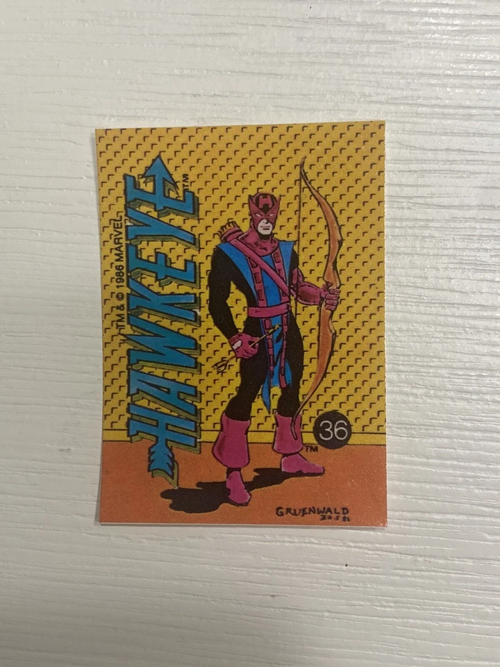 1986 Marvel Universe Sticker Set of 77 Ironman Hulk Hawkeye - Image 4 of 4
