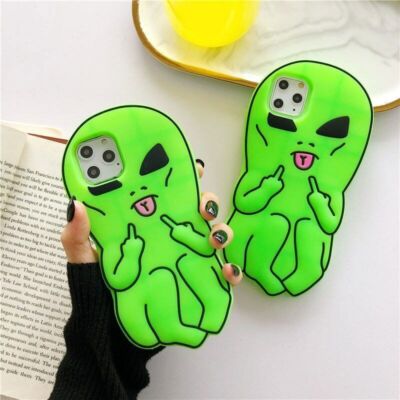 3D Strange Alien Cute Funny Soft Silicone Cover For iPhone 16 15 14 13 12Pro Max