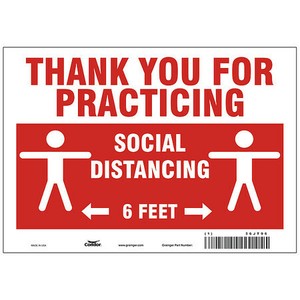 Condor Hwb726a0710 Thank You For Practicing Sign 10 W X 7 H English Ebay
