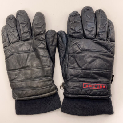 Retro Parris Accessories Hot Tips Leather Ski Gloves Men Small