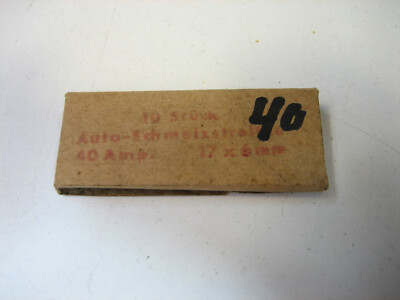 Pack of 10 NEW Ceramic Auto Fuse 40 Amp 17 x 6 mm Fiat Mercedes