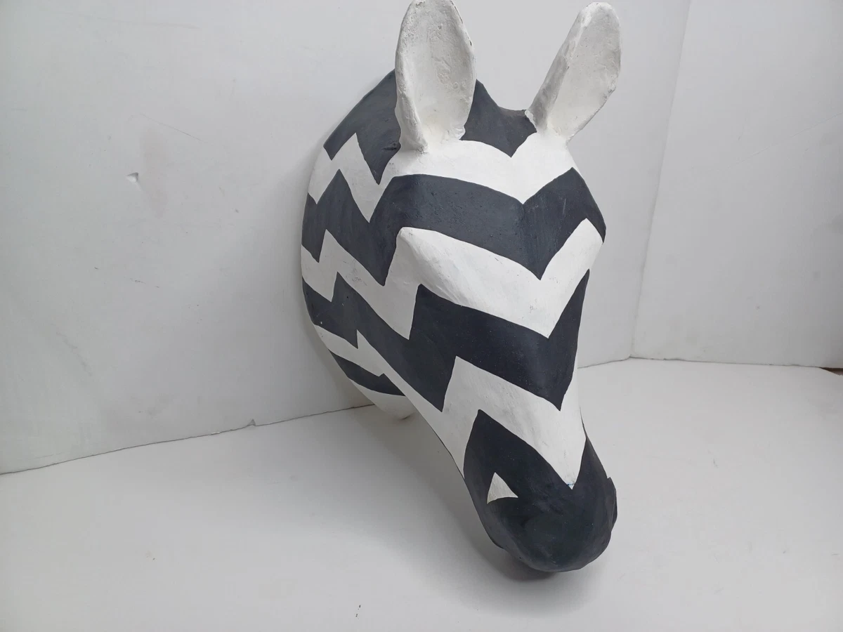 Paper Mache Zebra Head