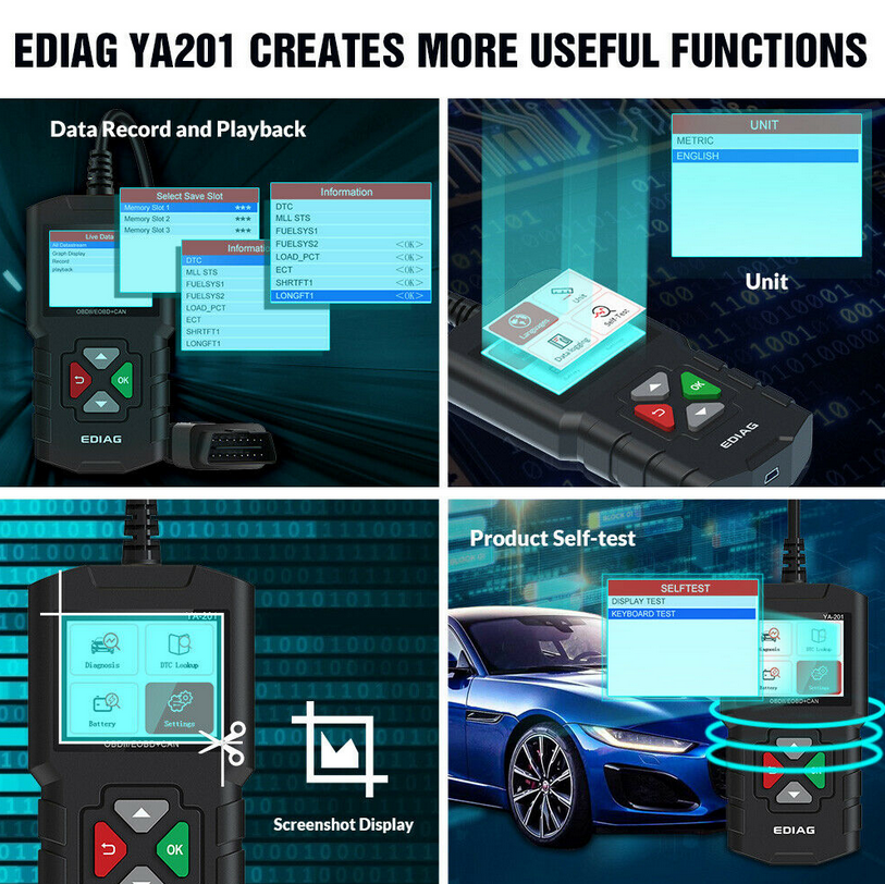 YA201 Diagnostic Tool OBD2 Scanner Code Reader Check Engine Fault for Alfa Romeo eBay