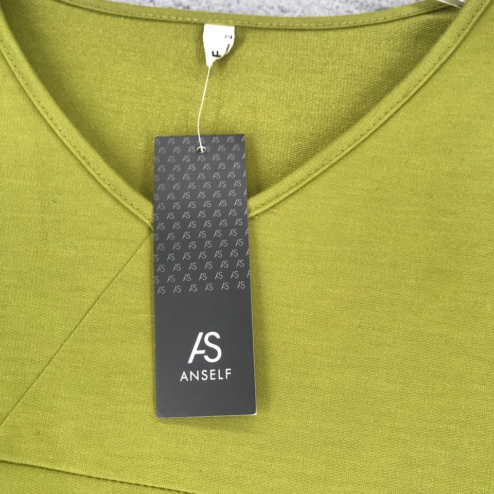 Vestido túnica suelto Anself para mujer talla 2XL informal manga larga pulóver verde Foto 3 de 4