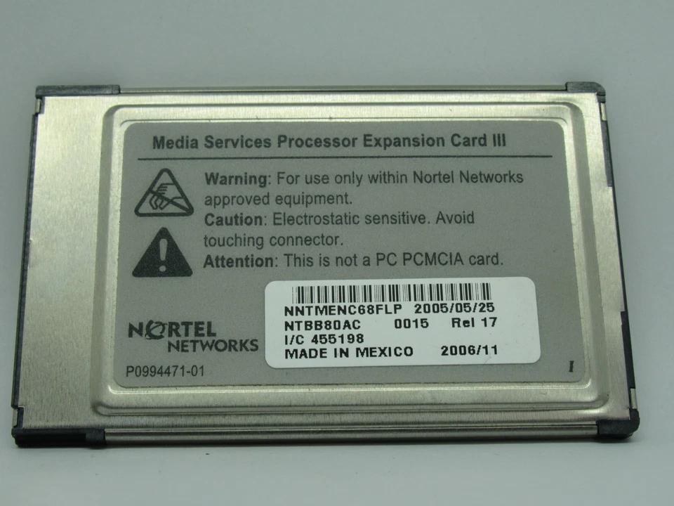 Nortel Networks NTBB80AC Media Services Processor Expansion Card III USED - Image 3 of 3