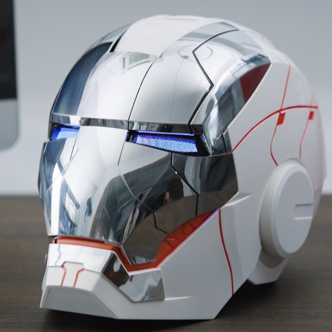 新品AUTOKINGアイアンマン マーク5 MK5 マスク 銀 AUTOKING 1/1 アイアンマン マーク5 MK5 ヘルメット マスク 銀 【公式