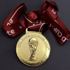 2022 Qatar FIFA World Cup Gold Medal Official Edition for Fans Gift HOT  