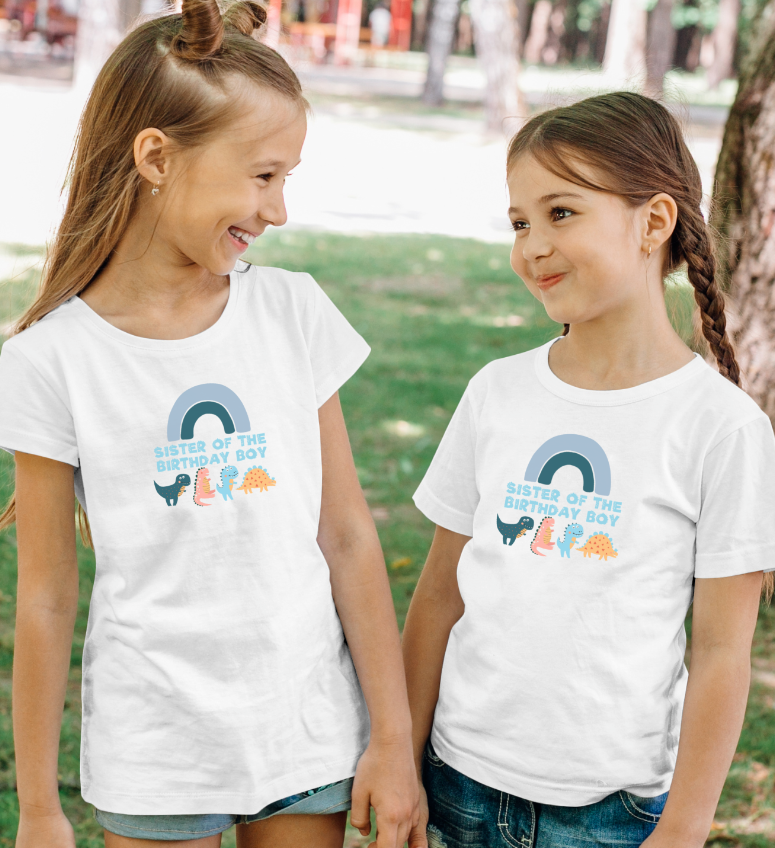 Dinosaur Birthday T-shirt Matching Family Dinosaur Shirts Birthday Party  Sister
