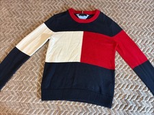 Tommy Hilfiger Red White Blue Pullover Boys Large 12-14 Long Sleeve 2018