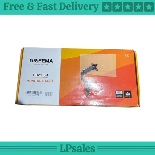 Grifema GB2003-1 Adjustable Single Monitor Arm Desk Mount Stand 