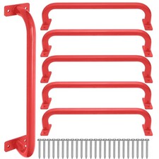 17 Inch 6 Pieces Red Outdoor Metal Safety Playground Handles