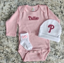 Phillies baby outfit girl Phillies baby gift Phillies baseball pink baby clothes