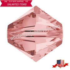 Wholesale Swarovski 6mm XILION 5328 Crystal Bicone Beads, Padparadscha Lot of 12