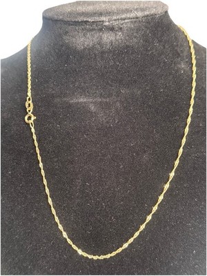 Singapore Chain Solid 10 Karat Yellow Gold Necklace, Free Gift When Purchasing