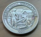 First White Settlement Franklin Mint 1 Troy oz 0.925 Proof Silver Round