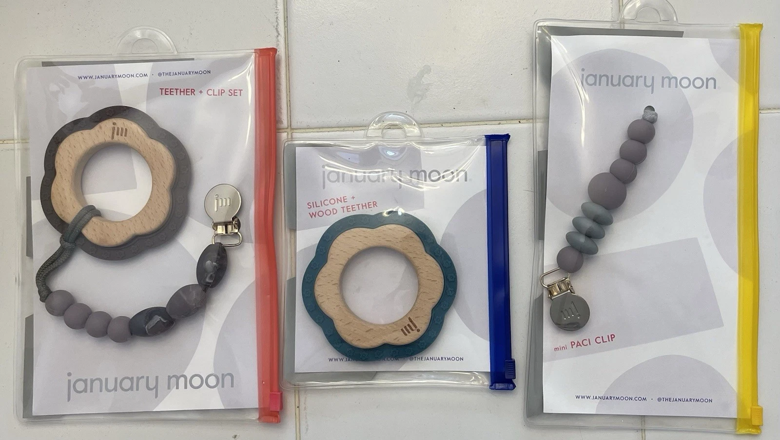 3 pc Teether Chew Toys Sensory Kids Boys Girls, Chewy Teething Clip Ring
Opens in a new window or ta