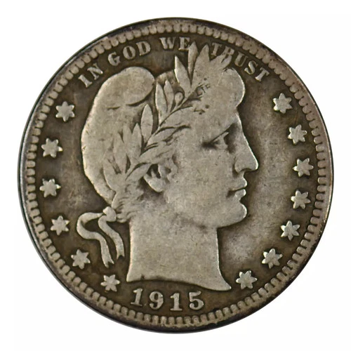 1915 Barber Quarter Head Very Fine Condition
