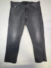 Lucky Brand 410 Jeans Mens Size 38x30 Athletic Straight Black Denim Stretch