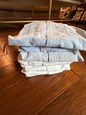 Lot of 7 Proper Cloth Oxfords white stripe blue j crew press uniqlo