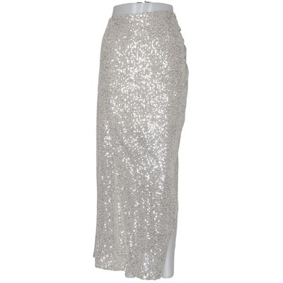 Pretty Lavish, Maxirock, Größe: 50, Silber, Elasthan/Polyester, Einfarbig #N4n