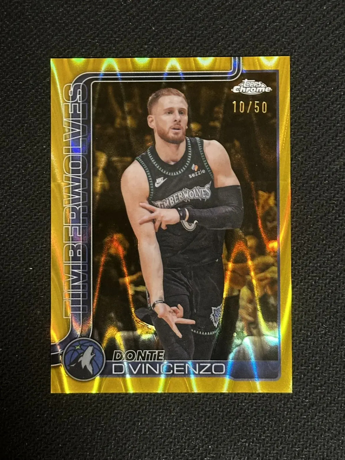 2026 Topps Chrome Update Gold Wave Refractor #108 Donte DiVincenzo 10/50 IH73