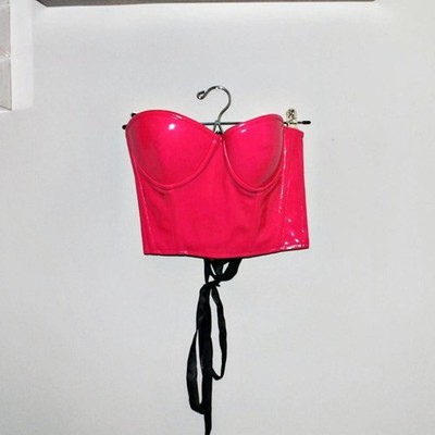 Daisy corsets Hot pink corset with black ribbon lacing **CHECK PHOTOS**