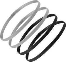 4 Pieces Thick Non-Slip Elastic Sport Headbands for Women