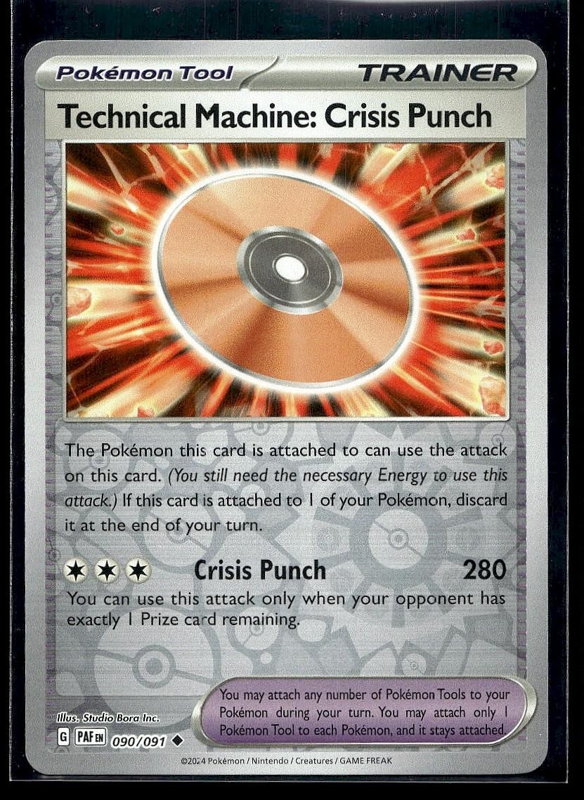 Technical Machine: Crisis Punch 090/091 Paldean Fates Pokemon Reverse Holo LP