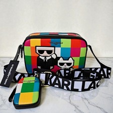 Karl Lagerfeld Paris Maybelle Multi-Color Crossbody Bag w/ Coin Pouch NWT