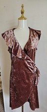 RARE NWT Forever-21 Velvet Wrap 90s Whimsigoth Y2K Rose/Blush