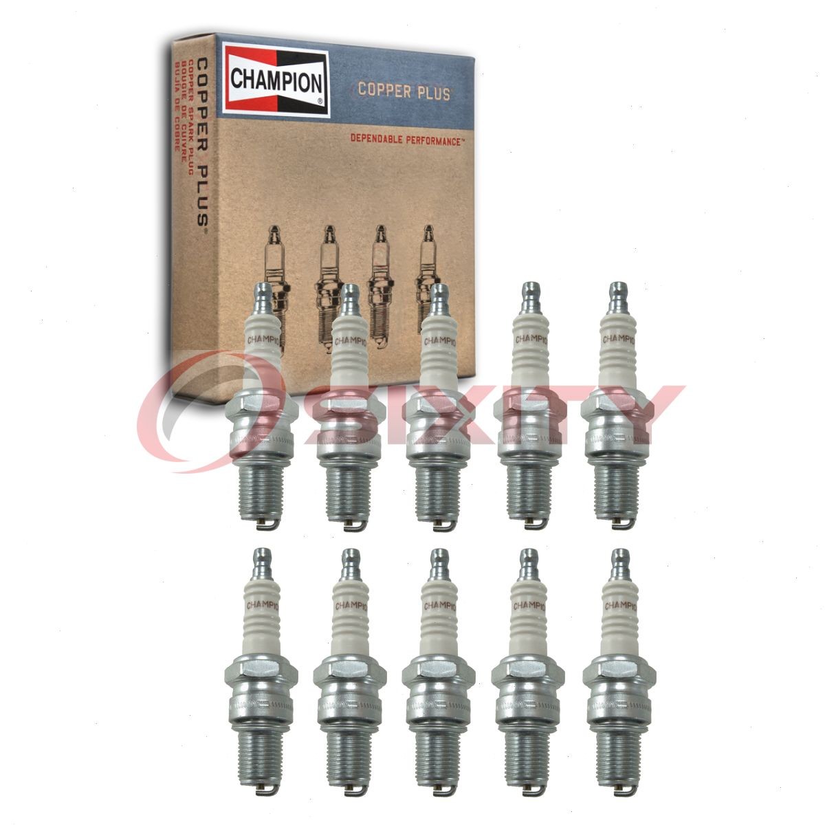 10 pc Champion Copper Plus 120 Spark Plugs for WU9EU WU14EU WR8CP W9CL W9C fy