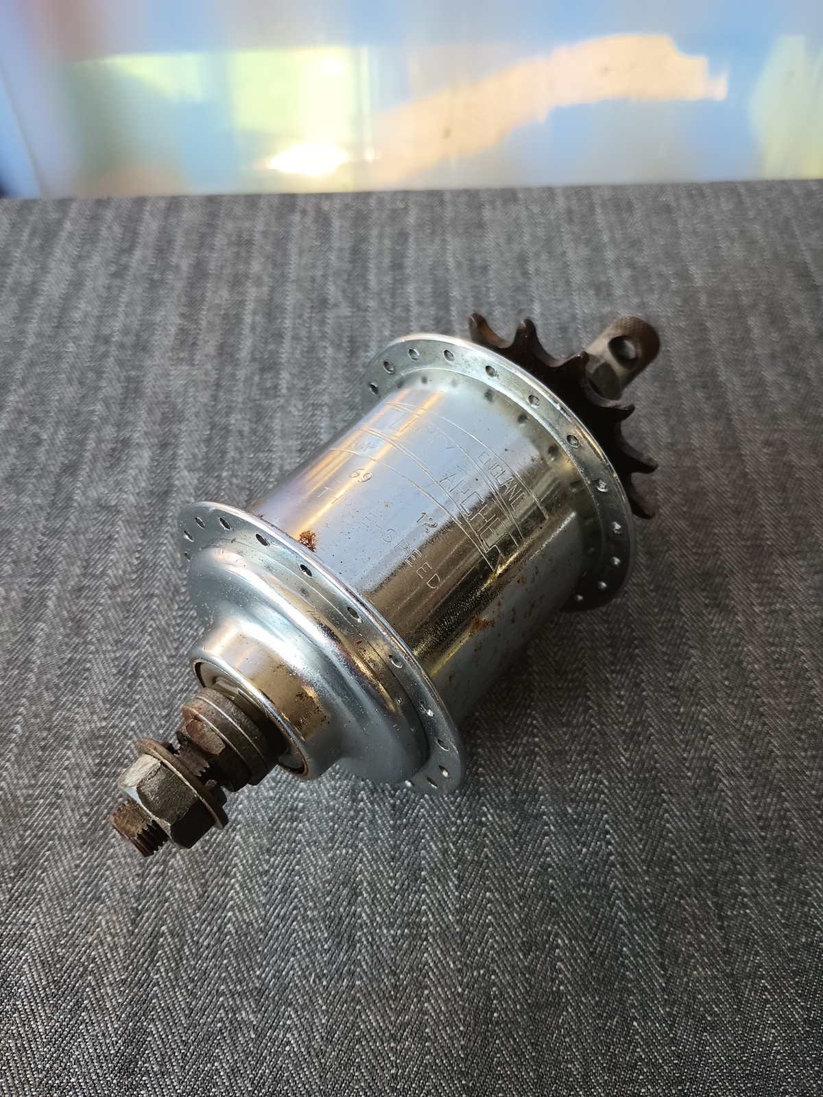 3 Speed Hub Sturmey Archer Aw 40 Hole 1/2"-14t!