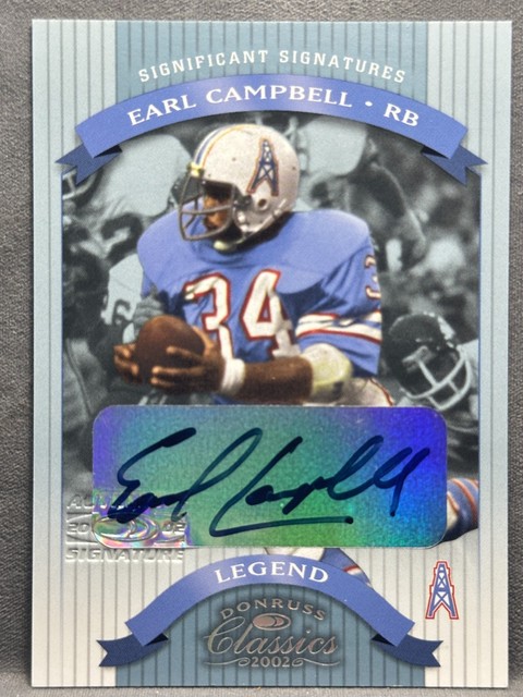 2002 Donruss Classics Signatures #129 Earl Campbell /50 Auto HOF Oilers