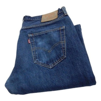 Levi Paket 501 Straight Jeans Big E Blau Taille 34 Bein 30 W34 L30 Button Fly (Q9167