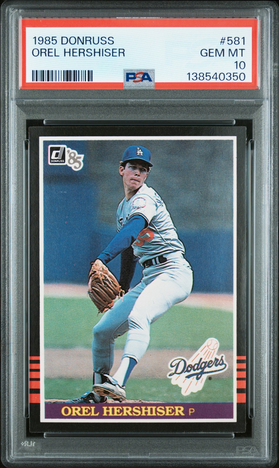 1985 DONRUSS #581 OREL HERSHISER ROOKIE RC PSA 10