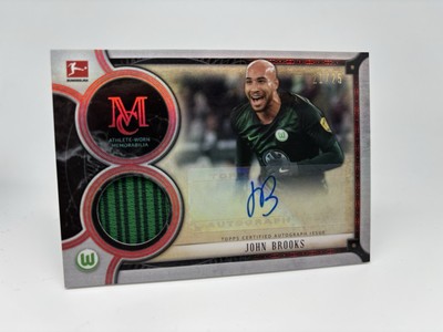 2018-2019 Topps Museum Bundesliga JOHN BROOKS / Wolfsburg / Relic Auto Card /25