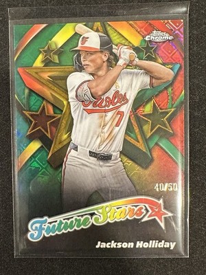 2025 Topps Logofractor Jackson Holliday Gold /50 Future Stars #FS1 Orioles 