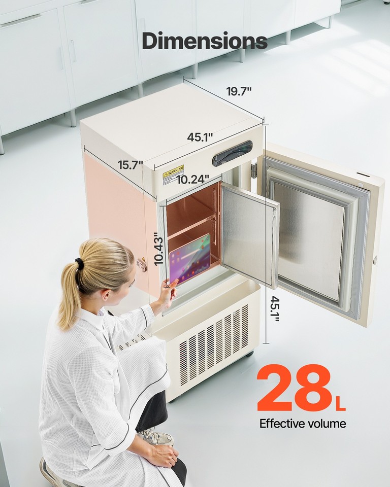 Ultra Low Temperature Freezer Lab Freezer 28 L −40 ℉ to −123 ...
